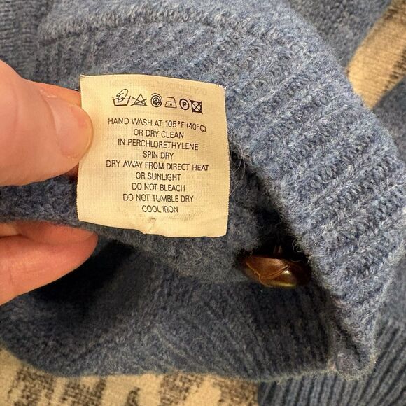 The Scotch House Men’s CARDIGAN Collar 100% Lambswool MADE IN SCOTLAND L XL - Picture 10 of 11